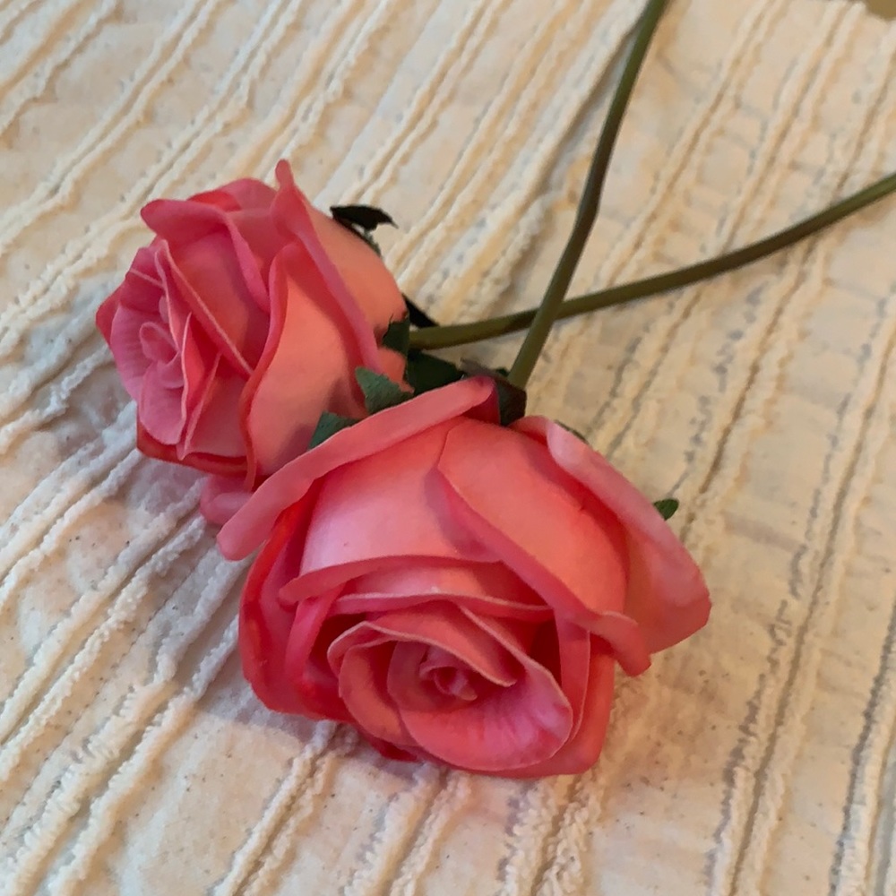 Real touch faux roses